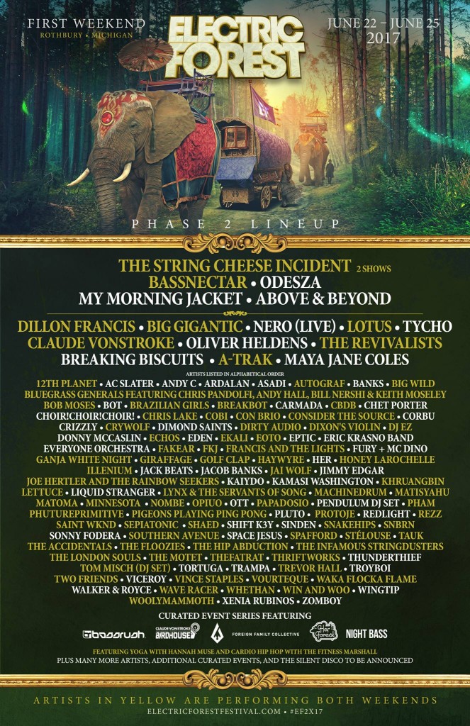 2nd phase Electric Forest announces additions including Flume, Dillon