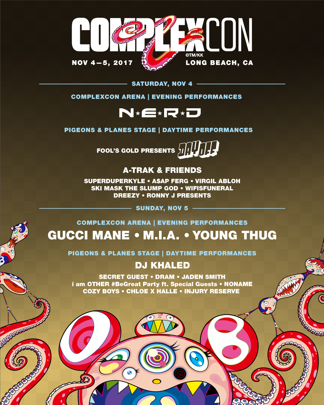 ComplexCon Announces Lineup with N*E*R*D, Gucci Mane, M.I.A. + Young