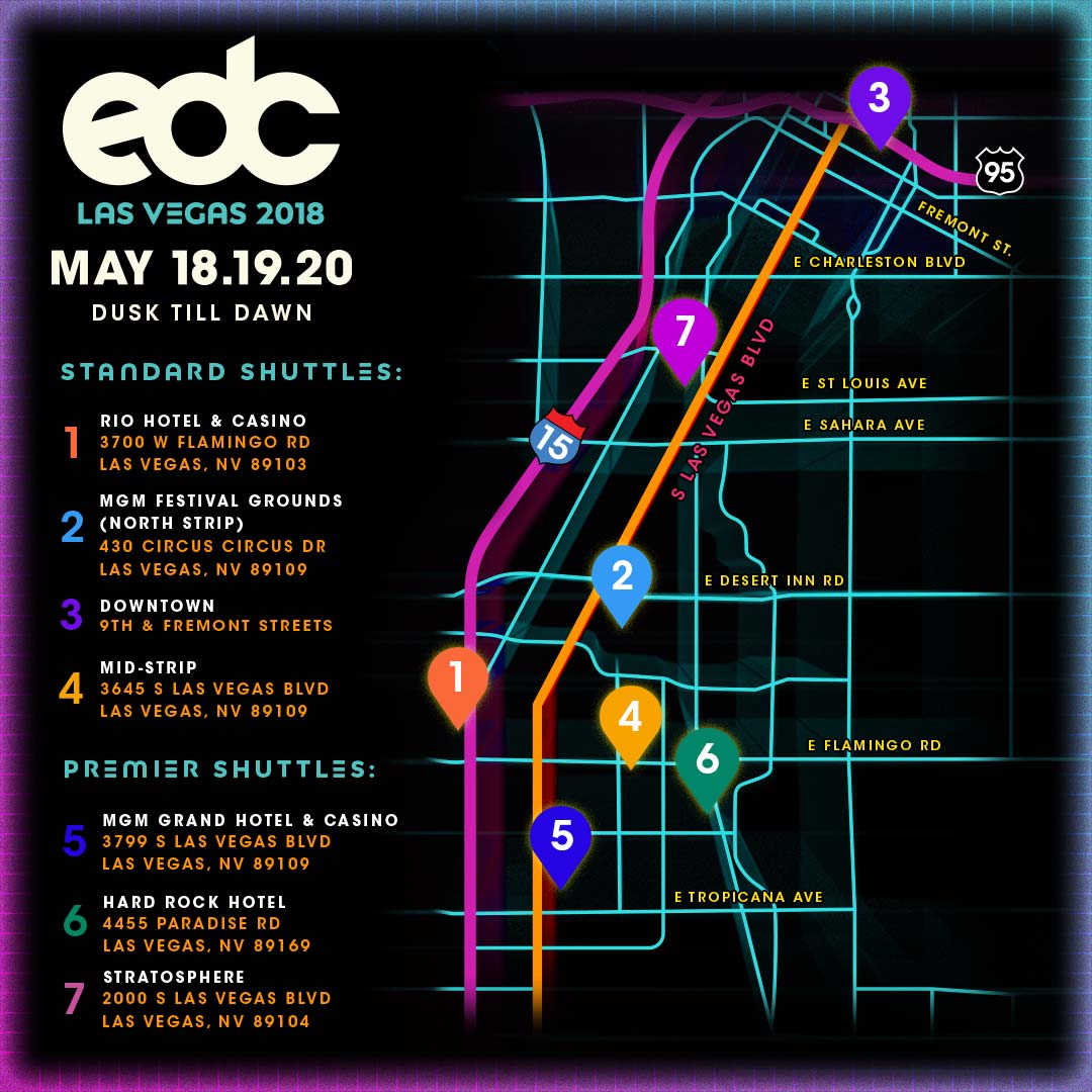 EDC Las Vegas 2018 Shuttle Info! – EDM Life