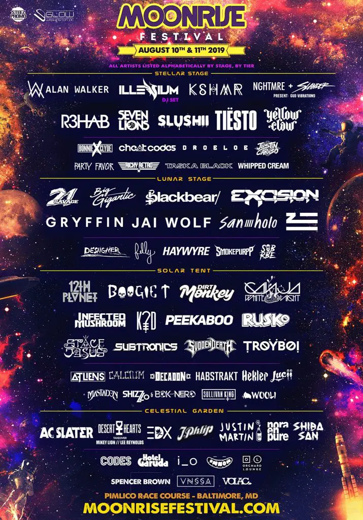 Moonrise Festival 2019 Lineup Announced Edm Life