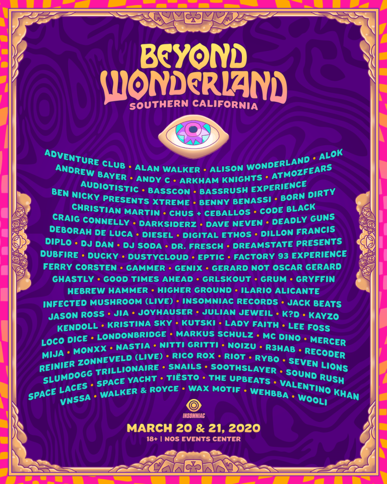 Beyond Wonderland SoCal 2020 Drops Lineup: Tiësto, Dillon Francis ...