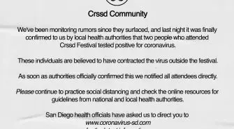 crssd coronavirus infected attendees