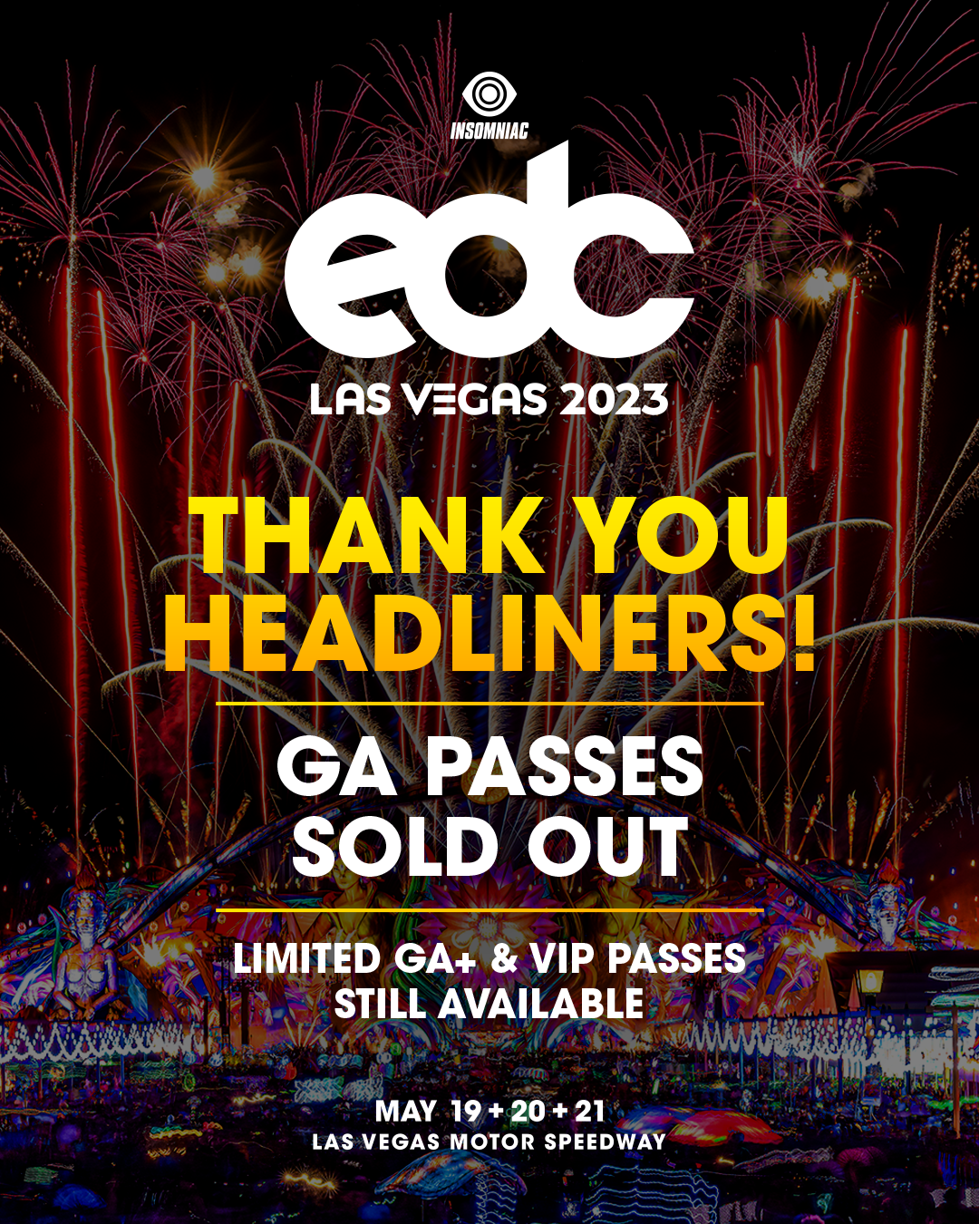 EDC Las Vegas 2023 Tickets On Sale, GA Sells Out in Minutes EDM Life