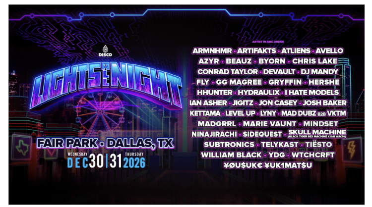 Texas' Legendary NYE Festival Returns with Tiësto, Gryffin & More