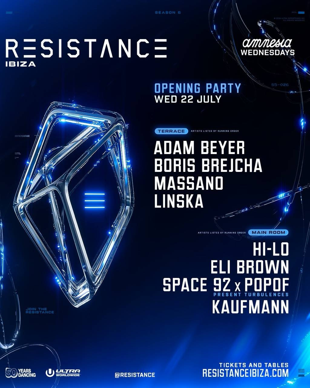 RESISTANCE Ibiza Season 5 Is Underway at Amnesia, Marking the Club's 50th Anniversary