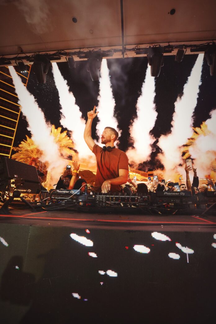 Calvin Harris at XS Nightclub inside Wynn Las Vegas. Credit: Danny Mahoney