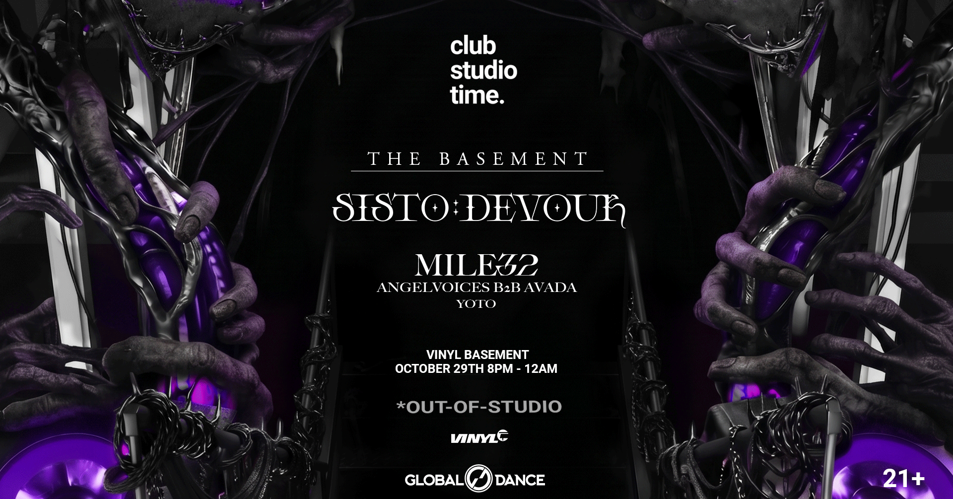 Sisto: Devour X CST at Club Vinyl flyer